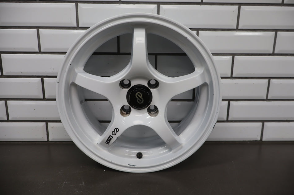 Enkei PF05 15x6.5 White 5 spoke Alloy Wheel 4x100