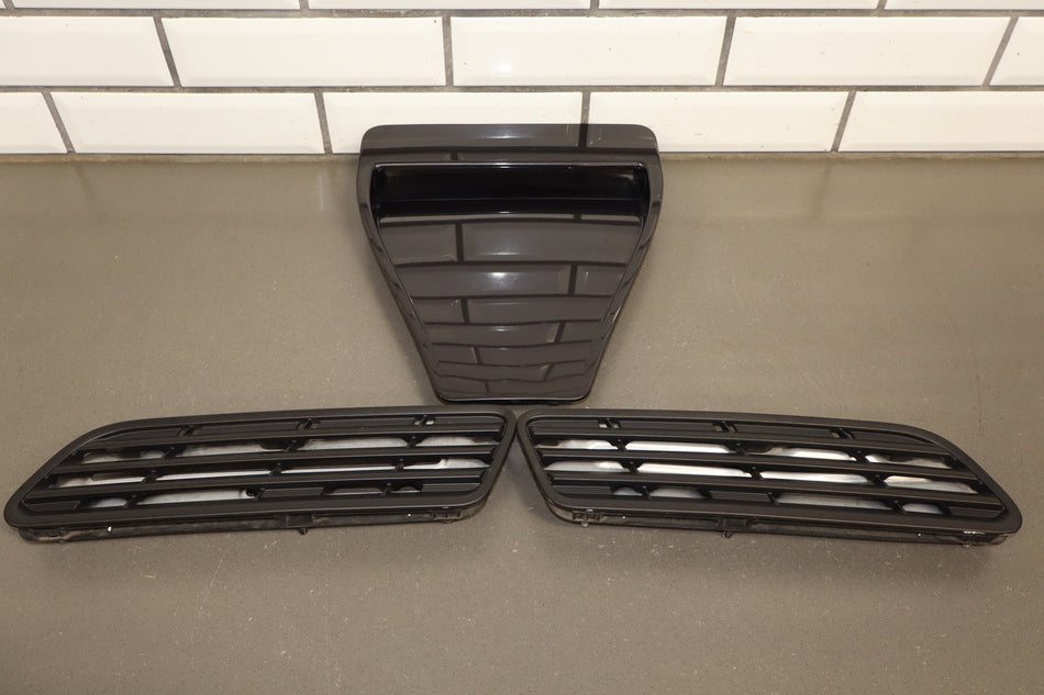08-15 Mitsubishi EVO X Hood Scoop/ Vents Kit (3 Piece) Phantom Black U02
