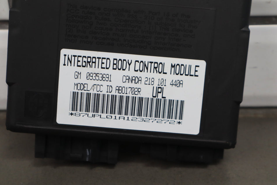 98-02 Pontiac Firebird Body Control Module Keyless OEM
