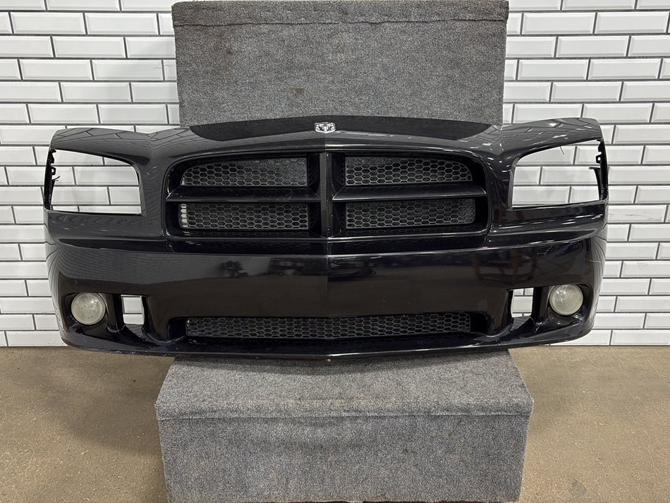 06-10 Dodge Charger SRT8 Front Bumper Black PXR Respray 04854674AA