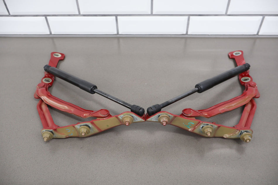 17-23 Tesla Model 3 Pair LH&RH Rear Deck Lid Hinges (Sunset Red PPMR)