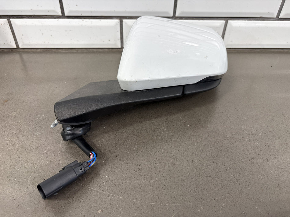 18-23 Ford Mustang S550 Driver Left Door Mirror W/ Blind Spot Oxford White YZ