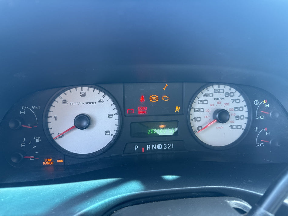 2005 Ford F250 F350 Super Duty Lariat 6.8L Gas Speedometer Cluster 253153 Miles