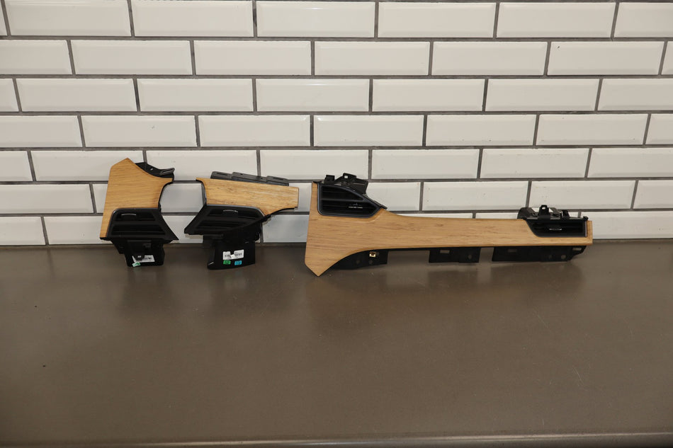 16-20 Tesla Model X Light Woodgrain Dash Trim Kit 3pc OEM