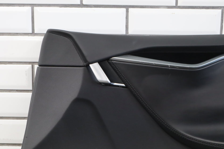 2017 Tesla Model S 75D Right Front Door Trim Panel Black