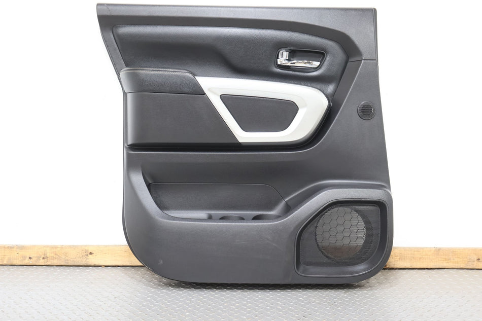 2017 Nissan Titan XD Left Rear Door Panel Black G