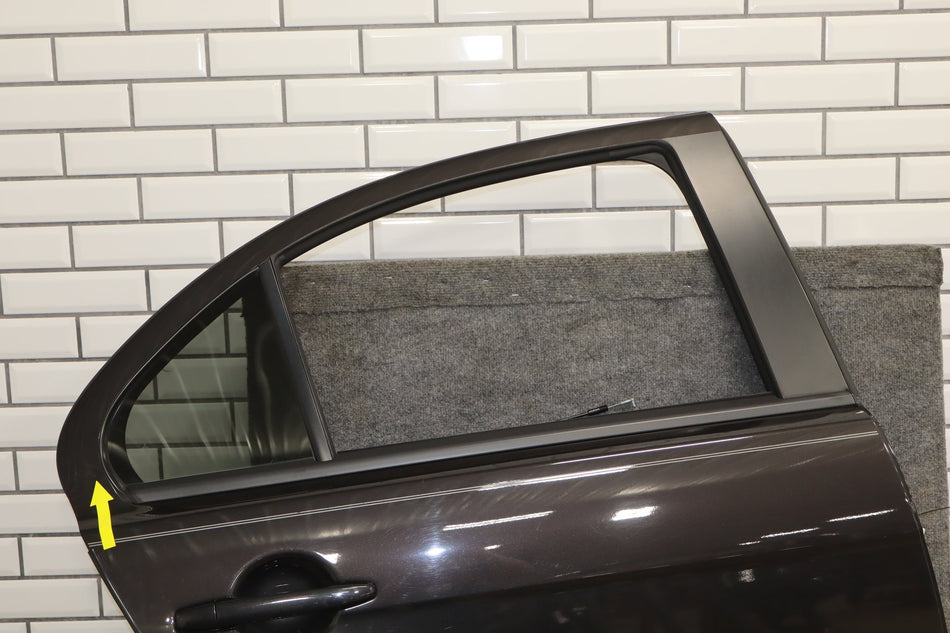 08-15 Mitsubishi EVO X Right Rear Door OEM Phantom Black U02 5730A674