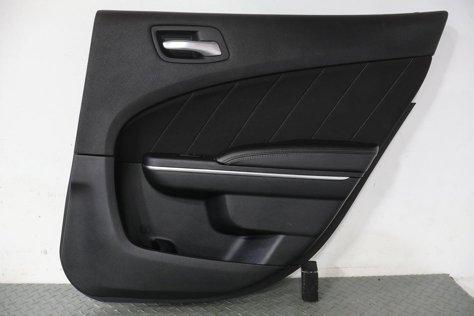 2018 Dodge Charger Right Rear Door Trim Panel Black X9
