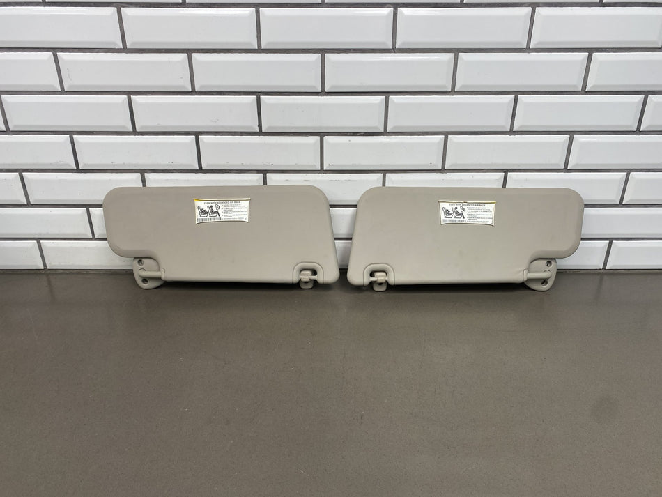 2009-2012 Ram 1500 Sun Visor Pair Left Right Light Pebble Beige/Bark Brown KT