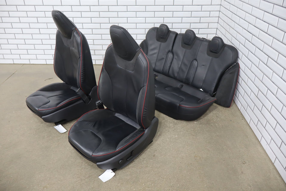 2014 Tesla Model S P85 Leather Seats Set Black OEM