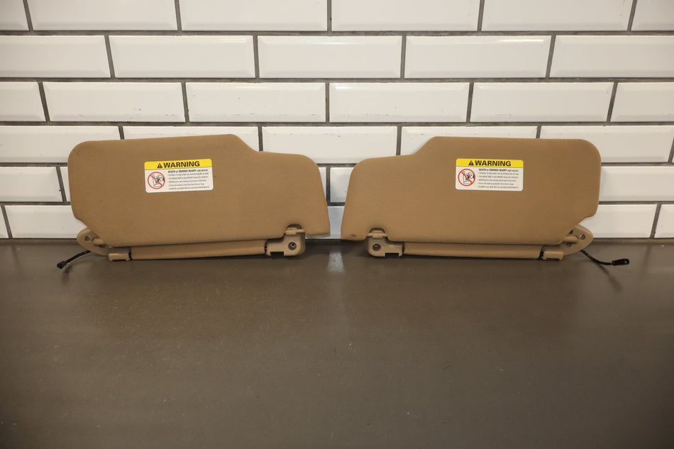 2003-2011 Ford Crown Victoria LX Sun Visor Pair Left/Right Medium Parchment lh