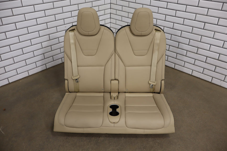 2016-2020 Tesla Model X Rear Left Right 3rd Row Seat Cream