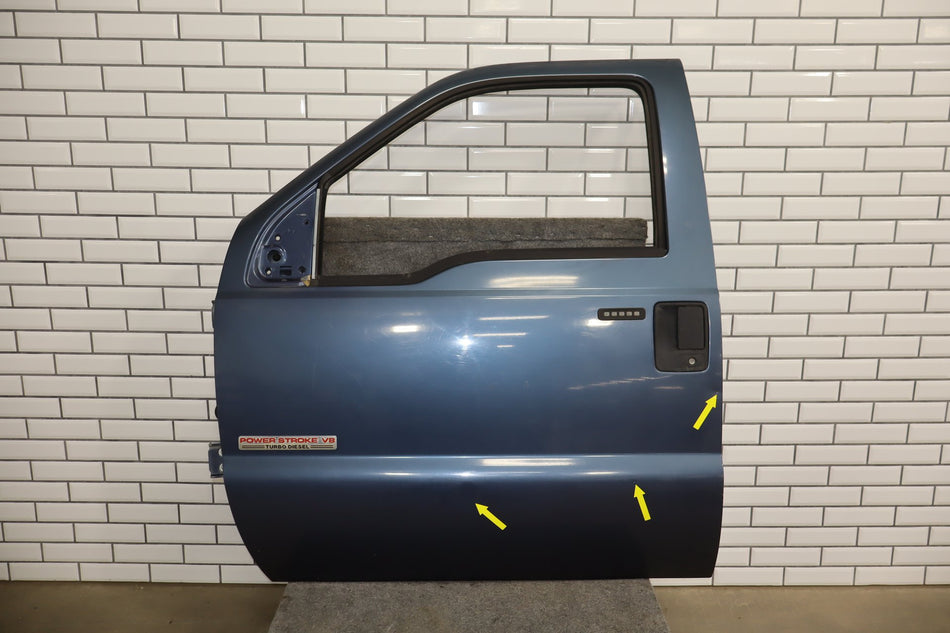 1999-2007 Ford F-250 Super Duty Crew Cab Left Front Door Wedgewood Blue Rust Free