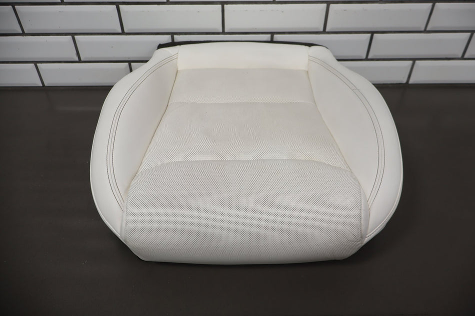 2022-2026 Tesla Model S White Leather Driver Seat Bottom/ Cushion Assembly OEM