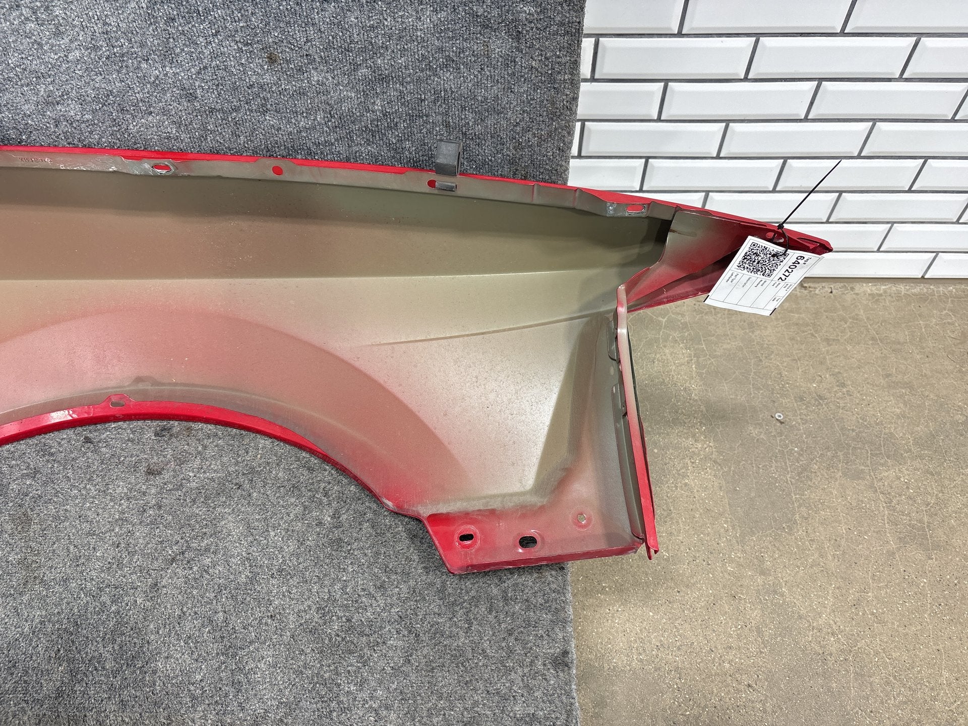 99-04 Ford Mustang Driver Left LH Front Fender w/ Emblem Vermilion