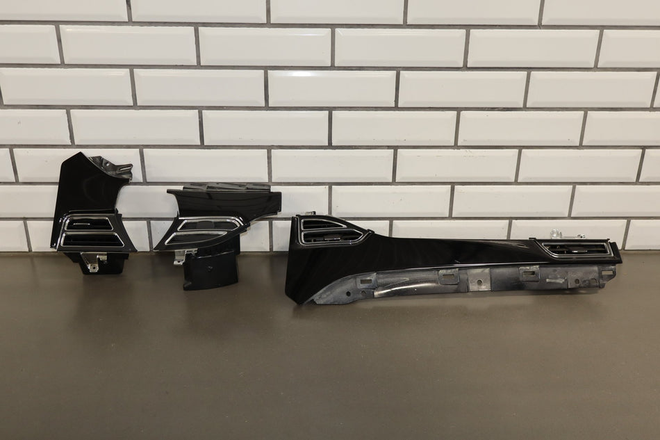 2012-2016 Tesla Model S Gloss Black Dash Console Trim Kit 3pc