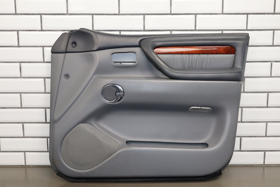 1998-2002 Lexus LX470 Right Front Door Trim Panel Gray 10