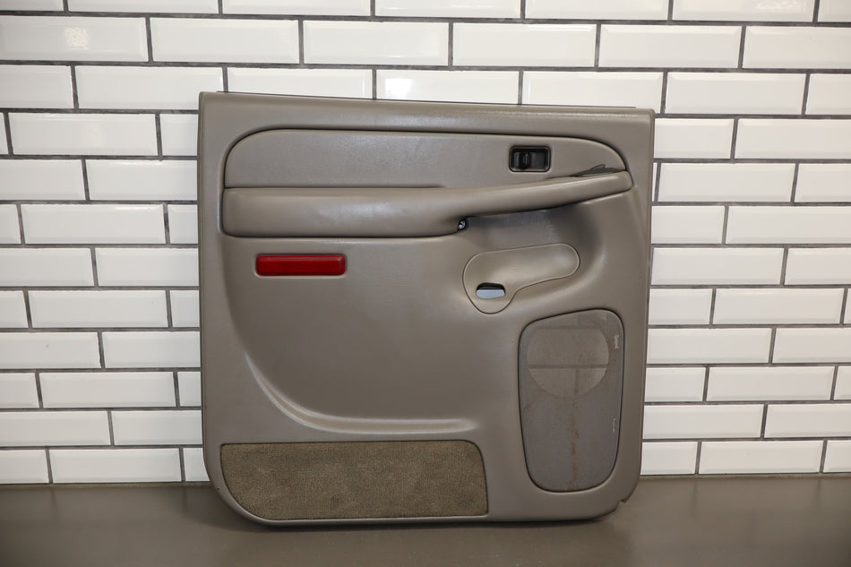 03-07 Chevy GMC 2500HD Crew Cab Left Rear Door Panel Pewter 92