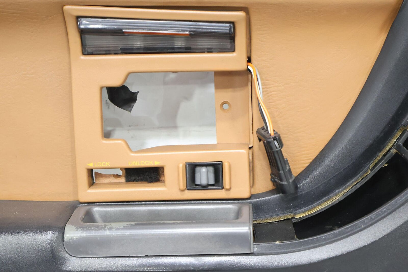 90-93 Chevy C4 Corvette Left LH Interior Door Trim Panel (Saddle 60i) See Notes