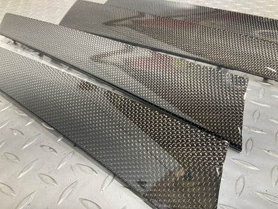 13-15 Audi S8 4 Piece Carbon Fiber Interior Door Panel Trims