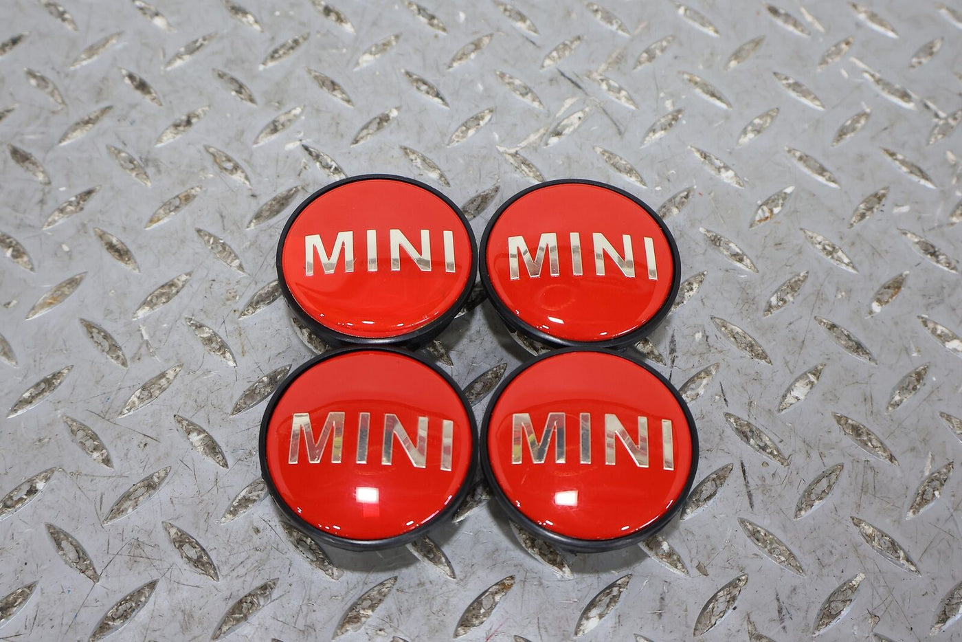 07-13 Mini Cooper S Set of 4 Wheel Center Caps (Chili Red) 83K Miles
