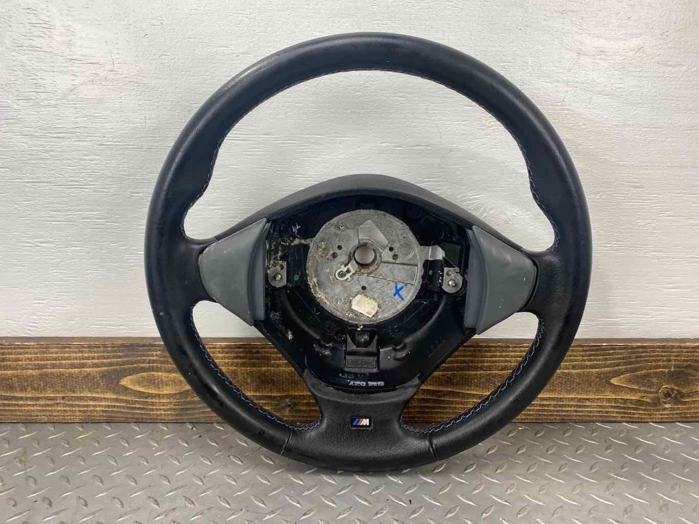 99-02 BMW Z3 M Series Roadster/Coupe Leather Steering Wheel (Black W/Red Stitch)