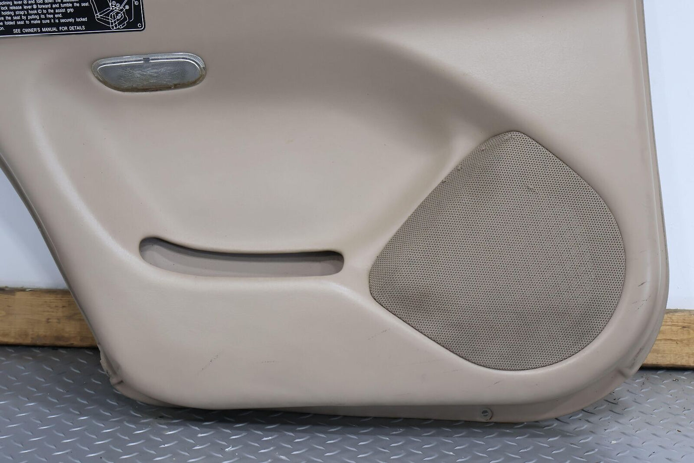 98-02 Toyota Land Cruiser Rear Left LH Interior Door Trim Panel (Beige LA40)