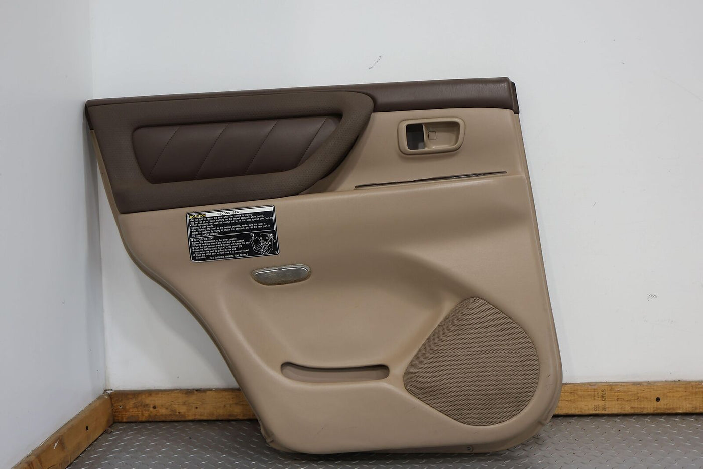 98-02 Toyota Land Cruiser Rear Left LH Interior Door Trim Panel (Beige LA40)