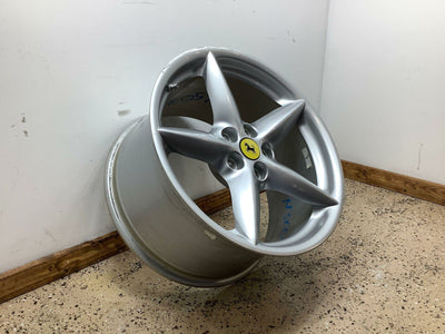 Ferrari 360 Spider 18X10 5 Spoke Wheel W/ Center Cap OEM (164175)Crack/Curb Rash