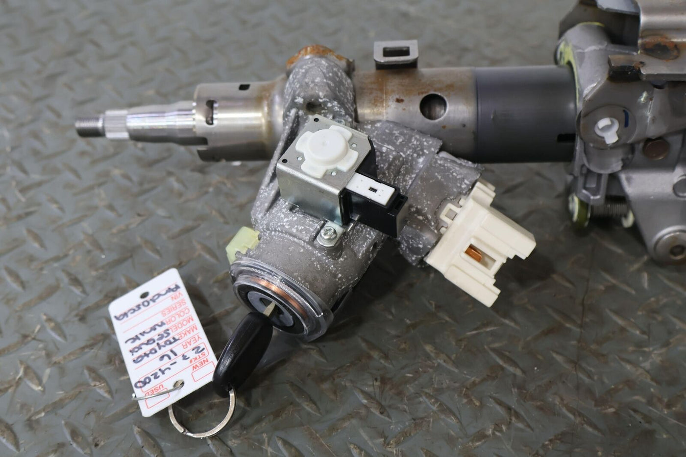 14-20 Toyota Sequoia Bare OEM Steering Column W/ Ignition Cylinder &Key (Tested)