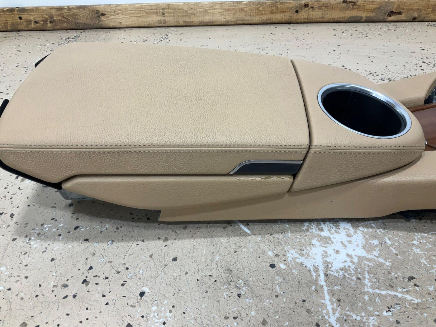 10-16 Porsche Panamera Bare Console W/ Lid OEM (Luxor Beige UB) See Notes