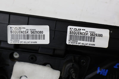 15-18 Dodge Challenger SRT Hellcat Right RH Door Trim Panel (Black X9) Leather
