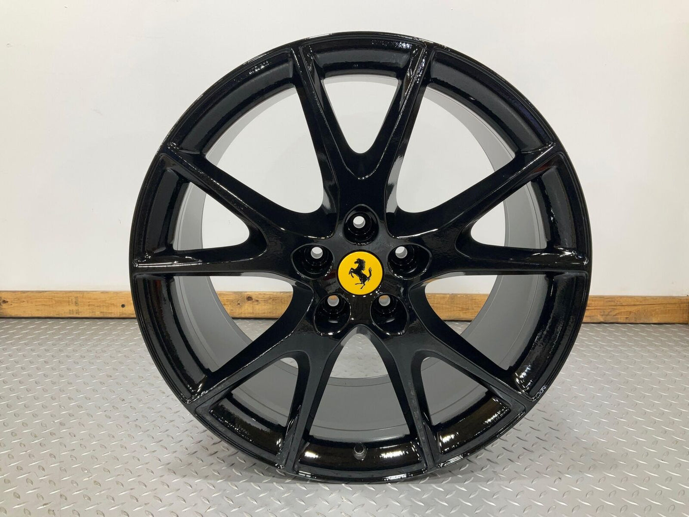 2012 Ferrari California 20x8 & 20x10 Powdercoated Gloss Black Wheels - No Sensor