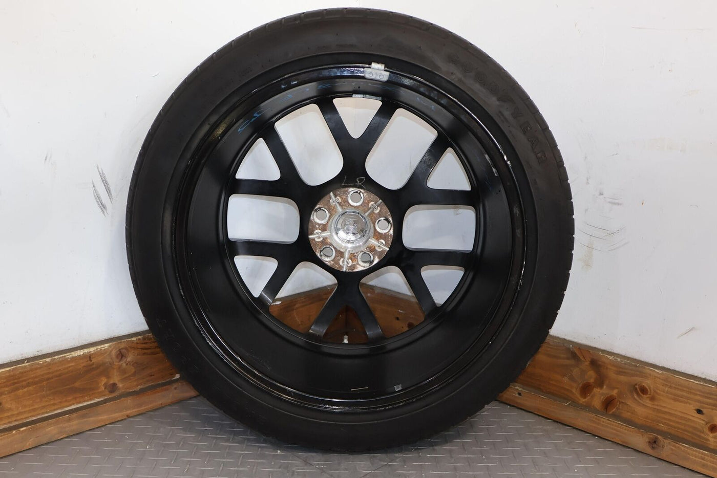 15-19 Challenger SRT8 20x9 Wheels & Tires Set of 4 (Matte Black) Curb Marks