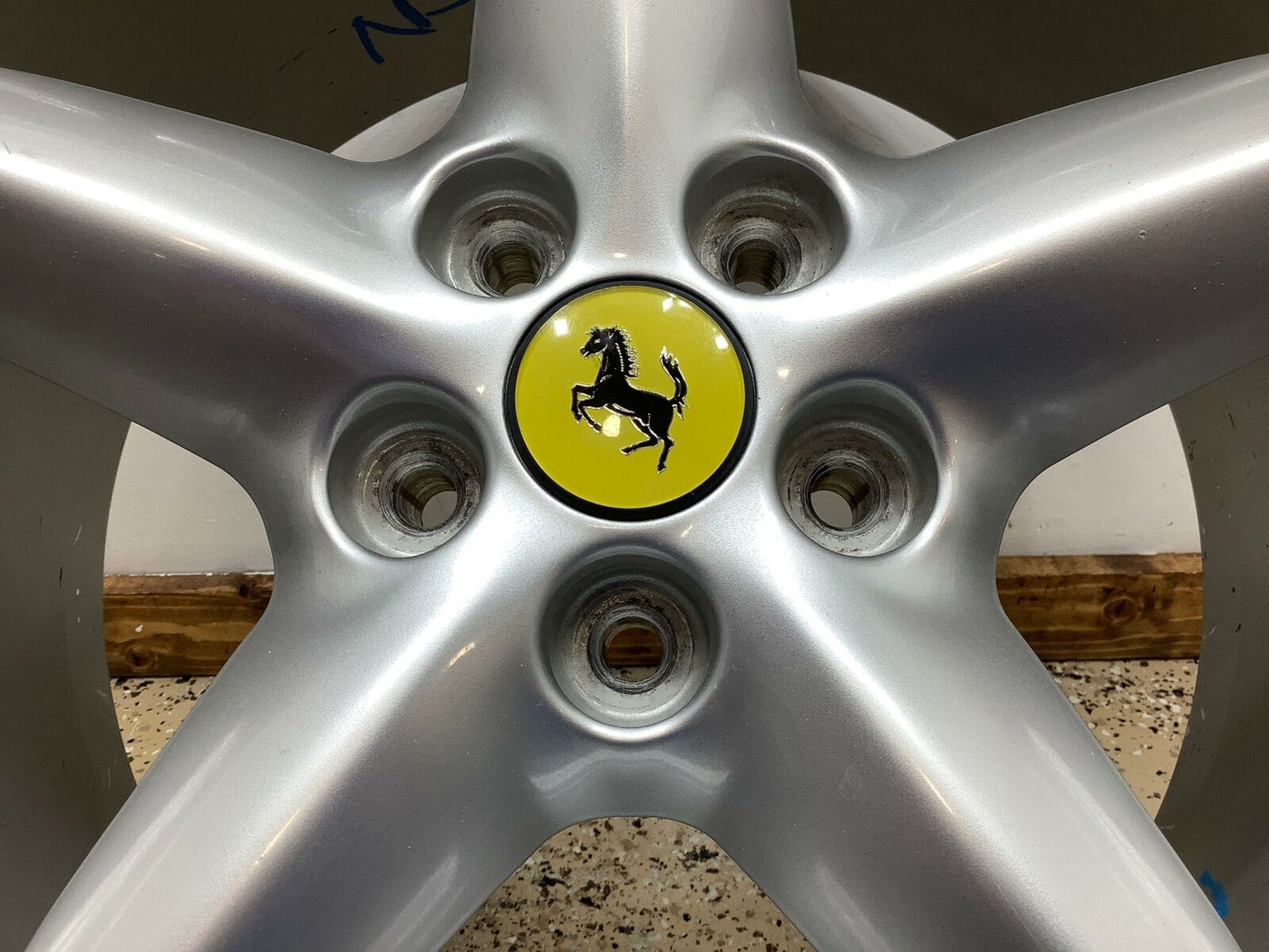 Ferrari 360 Spider 18X10 5 Spoke Wheel W/ Center Cap OEM (164175)Crack/Curb Rash