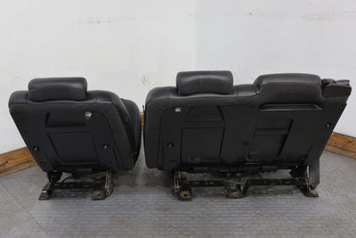05-07 Hummer H2 SUT Truck 2nd Row Leather Seats Set (Ebony 19i) Mild Wear