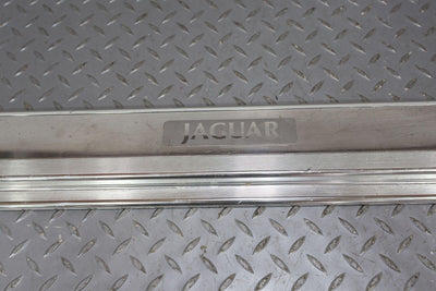 92-94 Jaguar XJS Coupe Pair LH & RH Metal Door Entry Sill Plates (Silver)