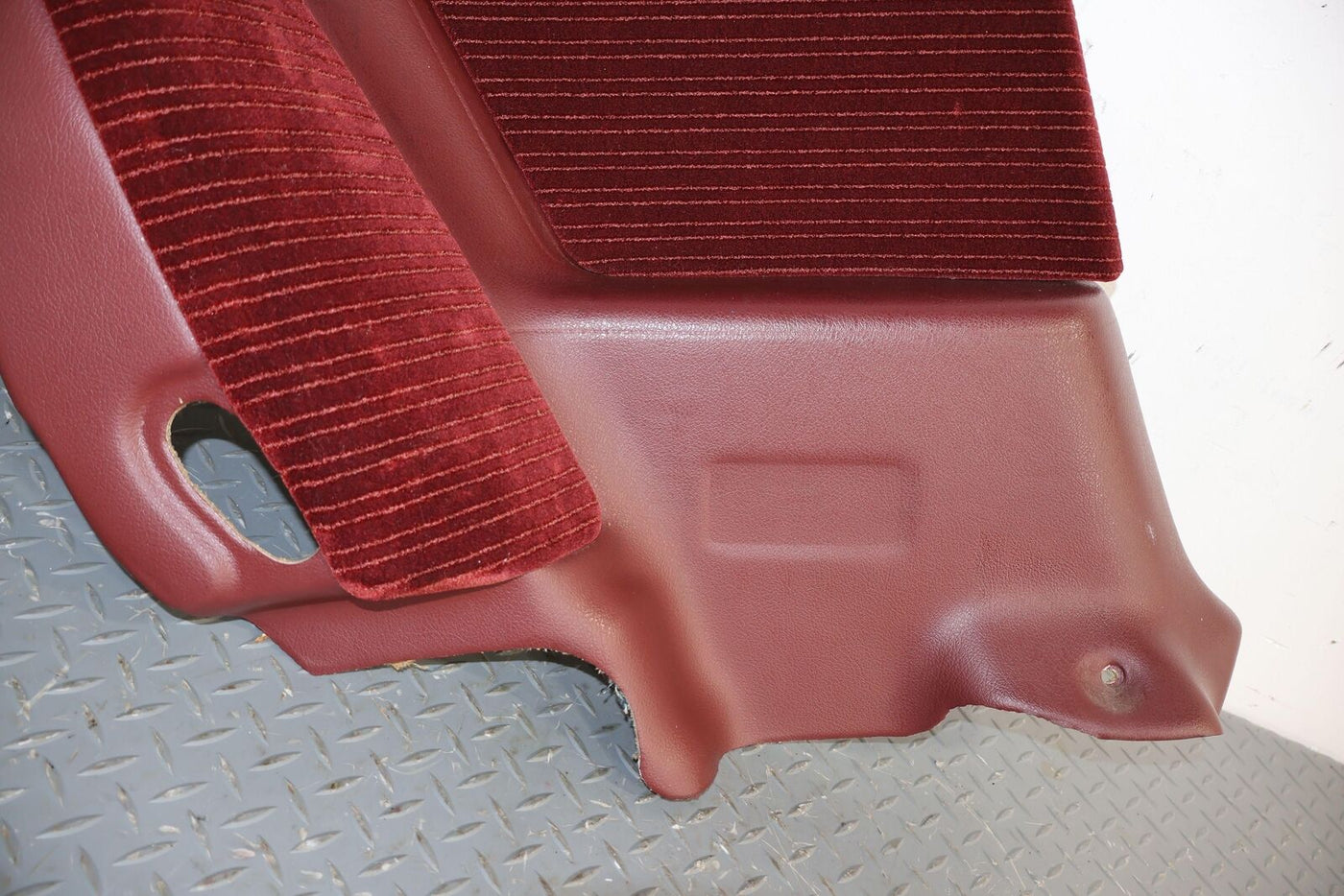 86.5-92 MK3 Toyota Supra Left Interior Lower Quarter Trim Panel (Deep Red FN33)