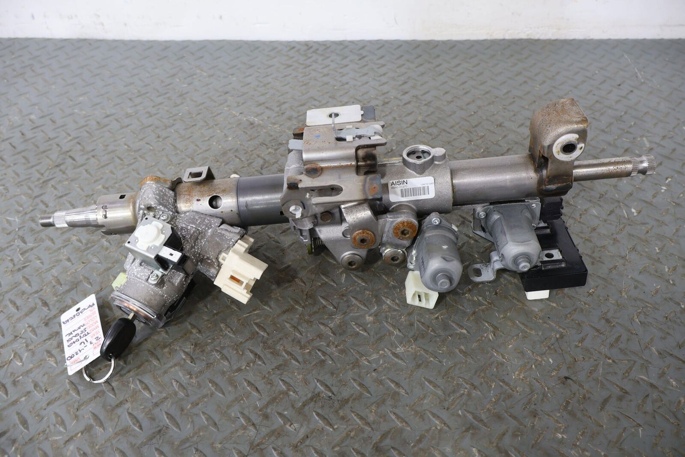 14-20 Toyota Sequoia Bare OEM Steering Column W/ Ignition Cylinder &Key (Tested)